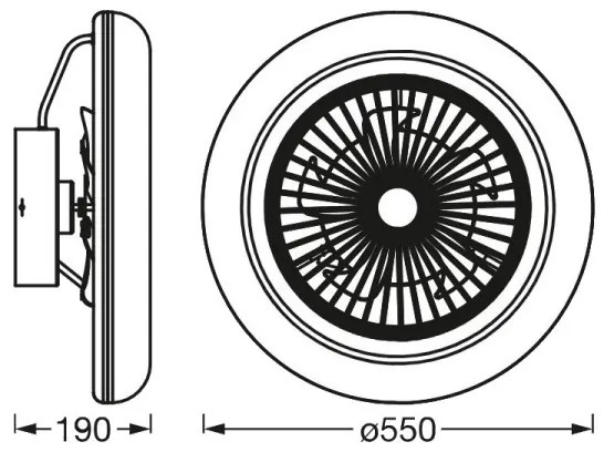Ledvance -LED Dimmelhető lámpa ventilátorral SMART+ LED/35W/230V Wi-Fi + távirányító