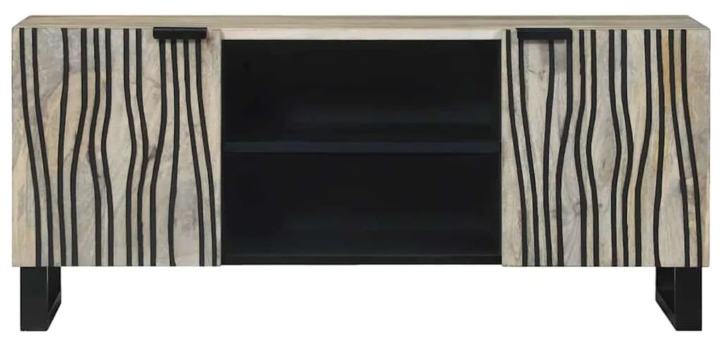 TV szekrény Fehér 160 x 30 x 30.5 cm tömör mangófa