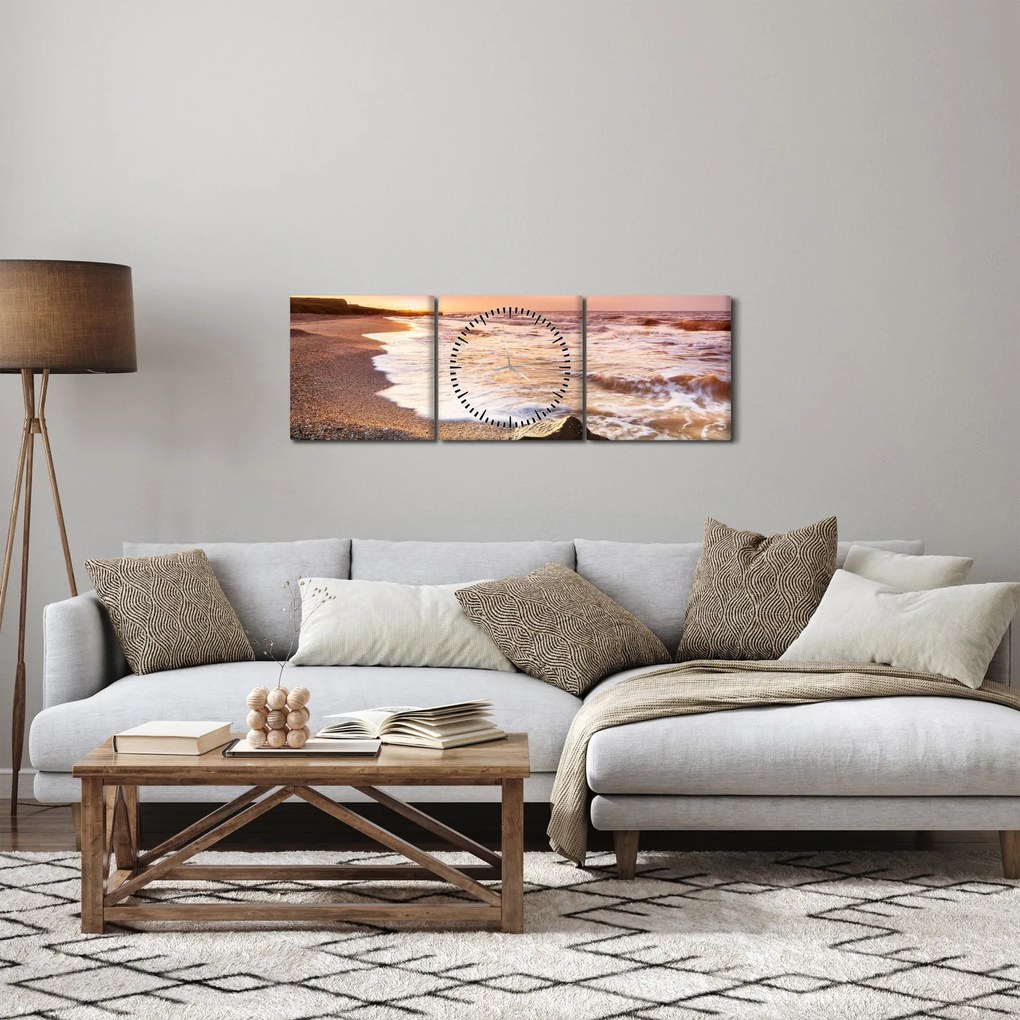Kép - Tenger (órával) (90x30 cm)