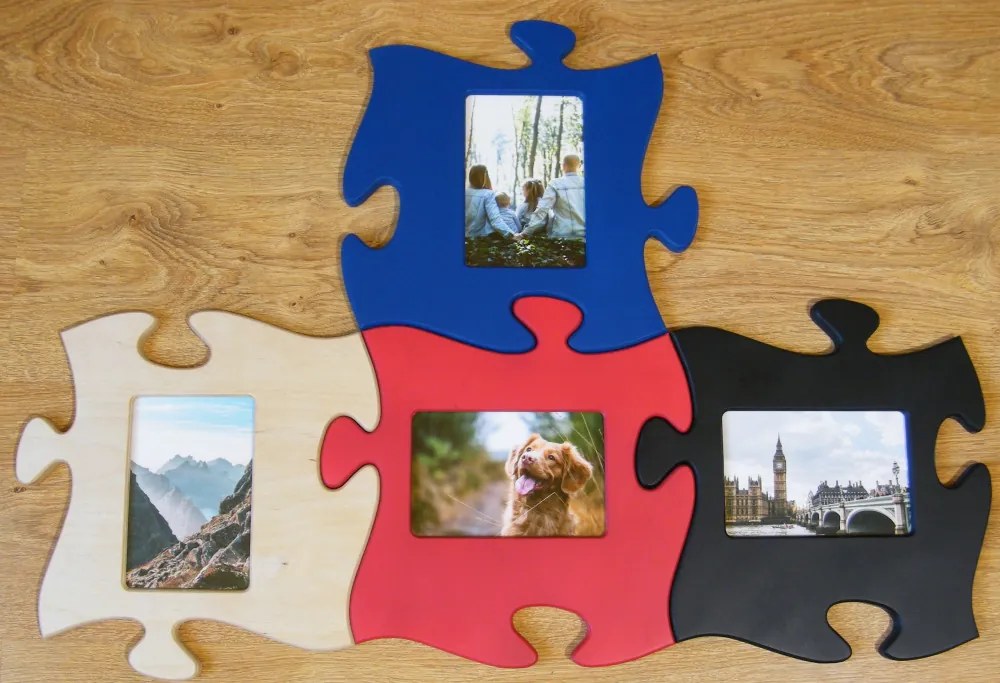 Puzzle képkeret (mahagóni)