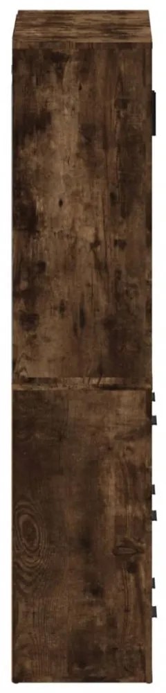 vidaXL füstös tölgy színű szerelt fa magasszekrény