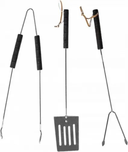 Kerti grill faszénnel BBQ 87x35 cm, fekete/piros