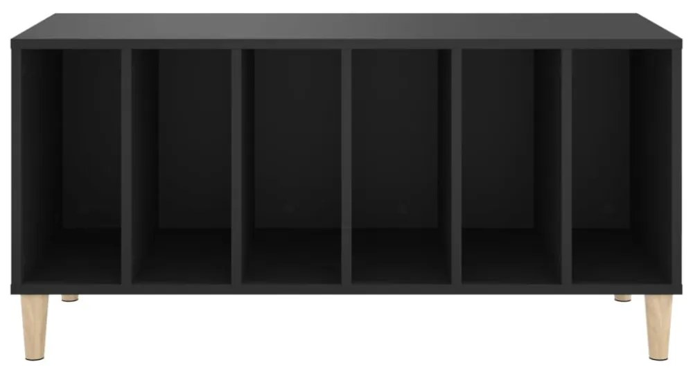 fekete szerelt fa hanglemezszekrény 100 x 38x 48 cm