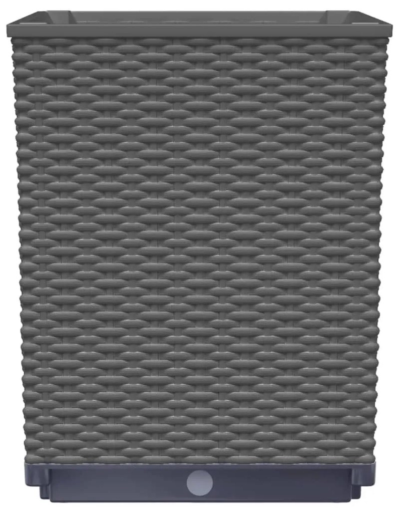 4 db fekete polipropilén növénytartó 30 x 30 x 37 cm