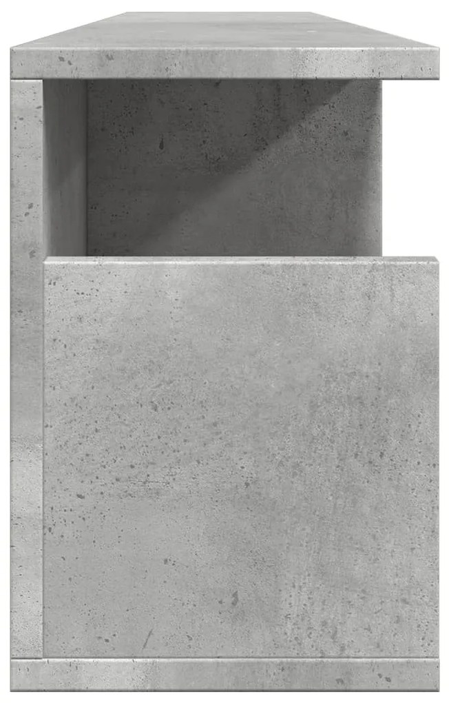 betonszürke szerelt fa faliszekrény 100 x 20 x 30 cm