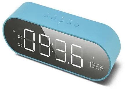 Bluetooth Hangszórós Tükőr Ébresztőóra TF USB AUX FM JY-96C Óra Mikrofon Telefon Kihangosító Hangszóró
