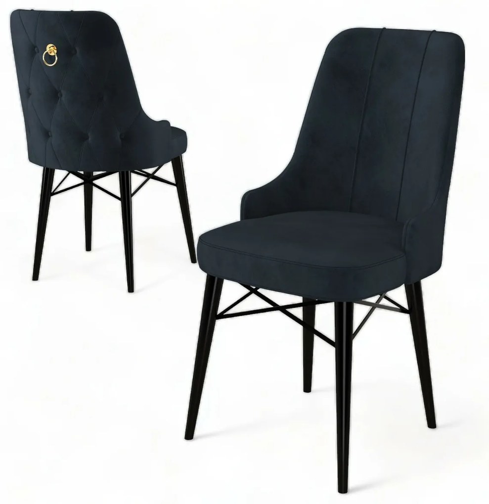 Pare Anthracite and Black étkezőszék szett, 4 db, 4 db