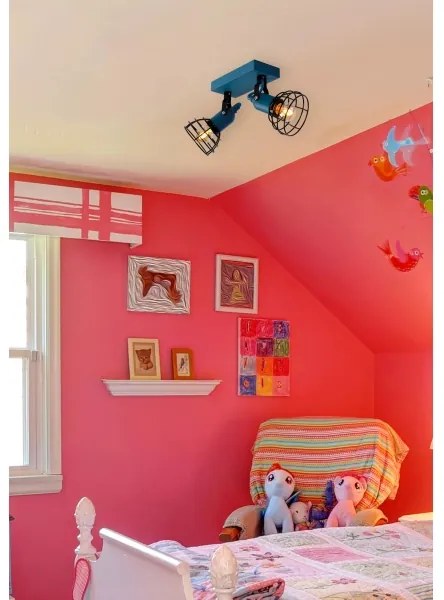 Lucide 08927/02/35 - Spotlámpa POLA 2xE27/60W/230V kék