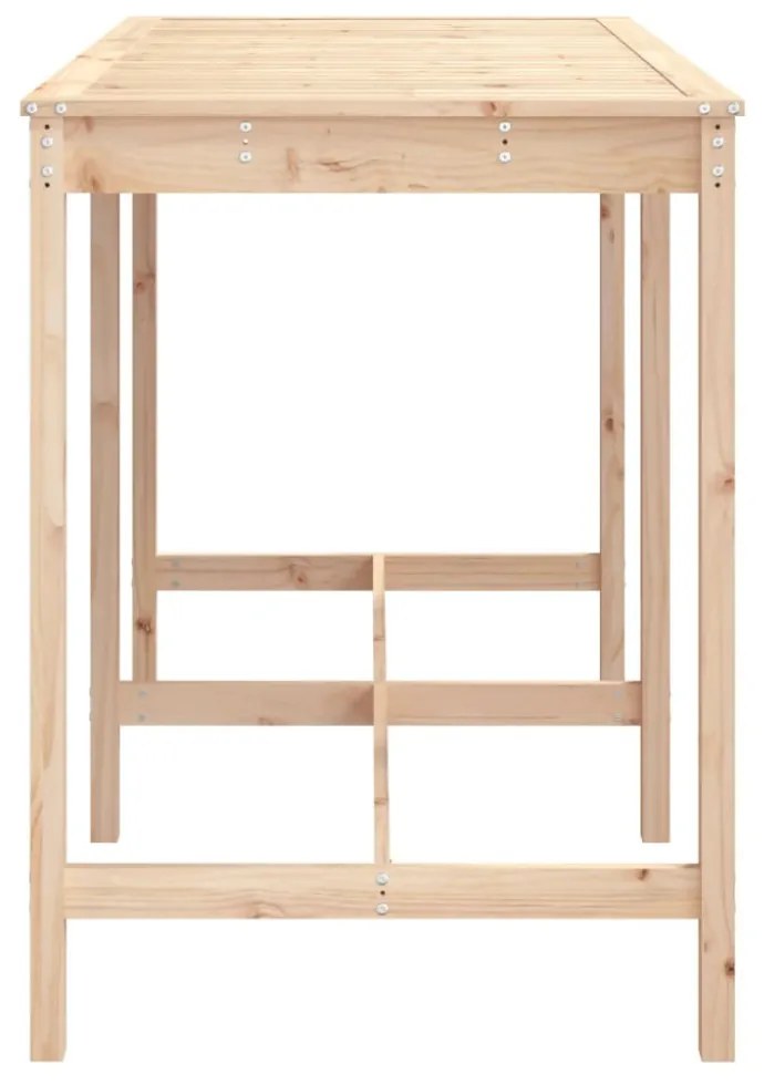 tömör fenyőfa kerti asztal 159,5 x 82,5 x 110 cm