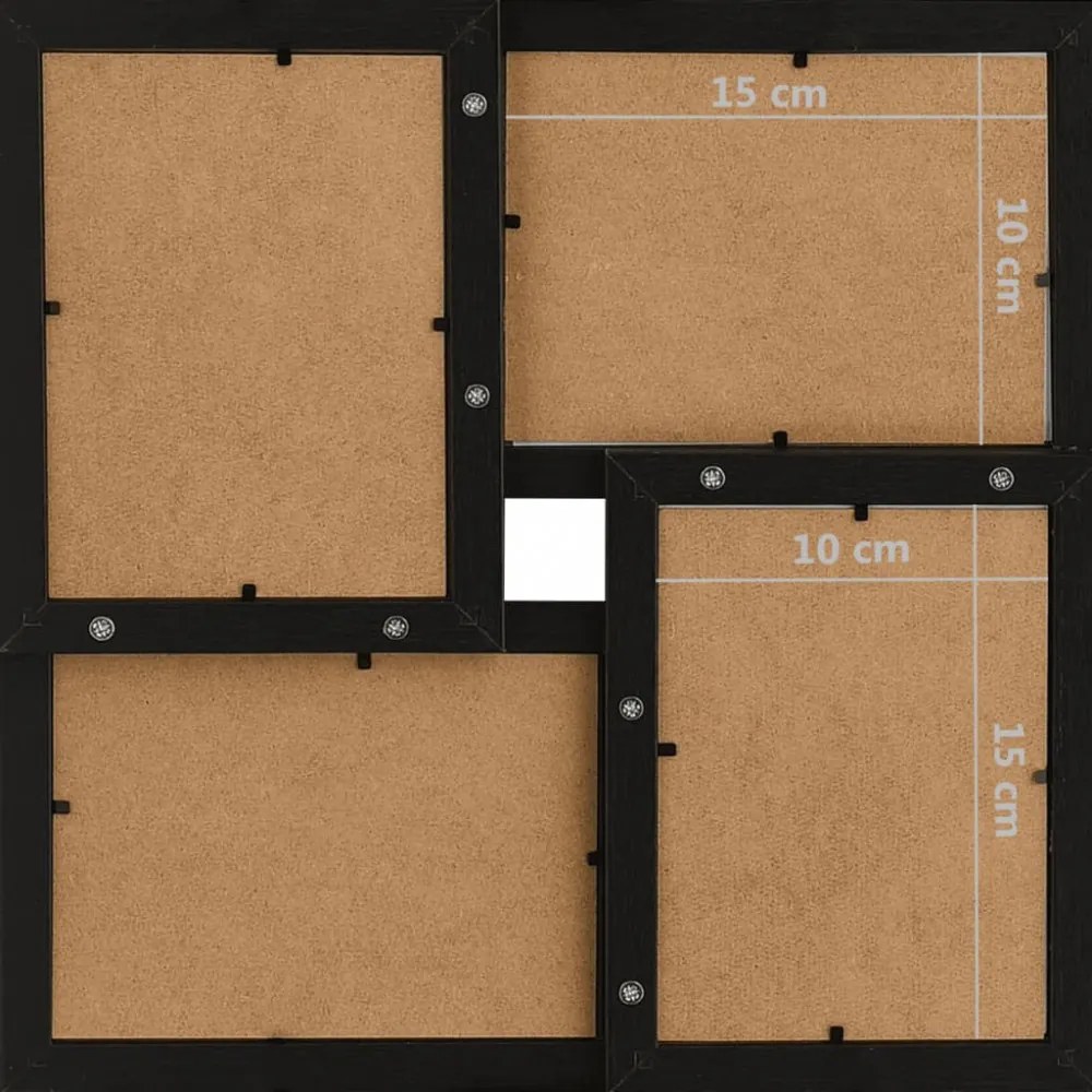 fekete MDF fényképkeretszett 24 db 10 x 15 cm-es képhez