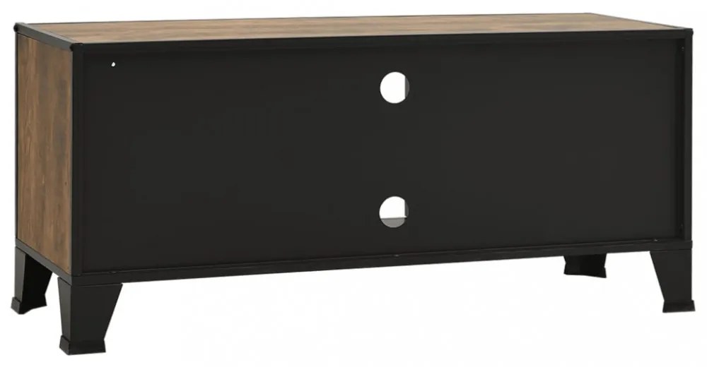 rusztikus barna fém és MDF TV-szekrény 105 x 36 x 47 cm