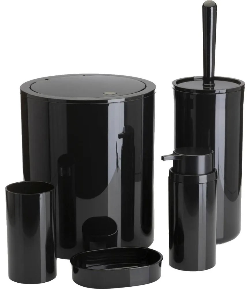 Fürdőszobai készlet CARMEN 5 db fekete