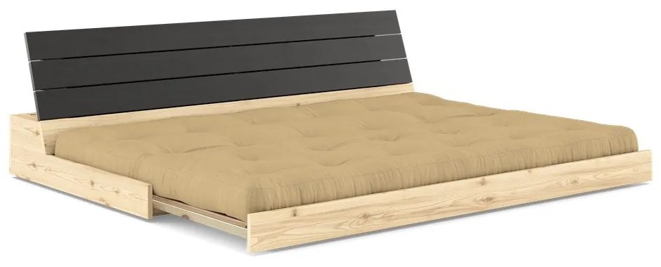 Mustársárga kinyitható kanapé 196 cm Base – Karup Design