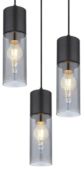 Globo 21000-3HB - ANNIKA 3xE27/25W/230V fekete függeszték, 30 cm pr.