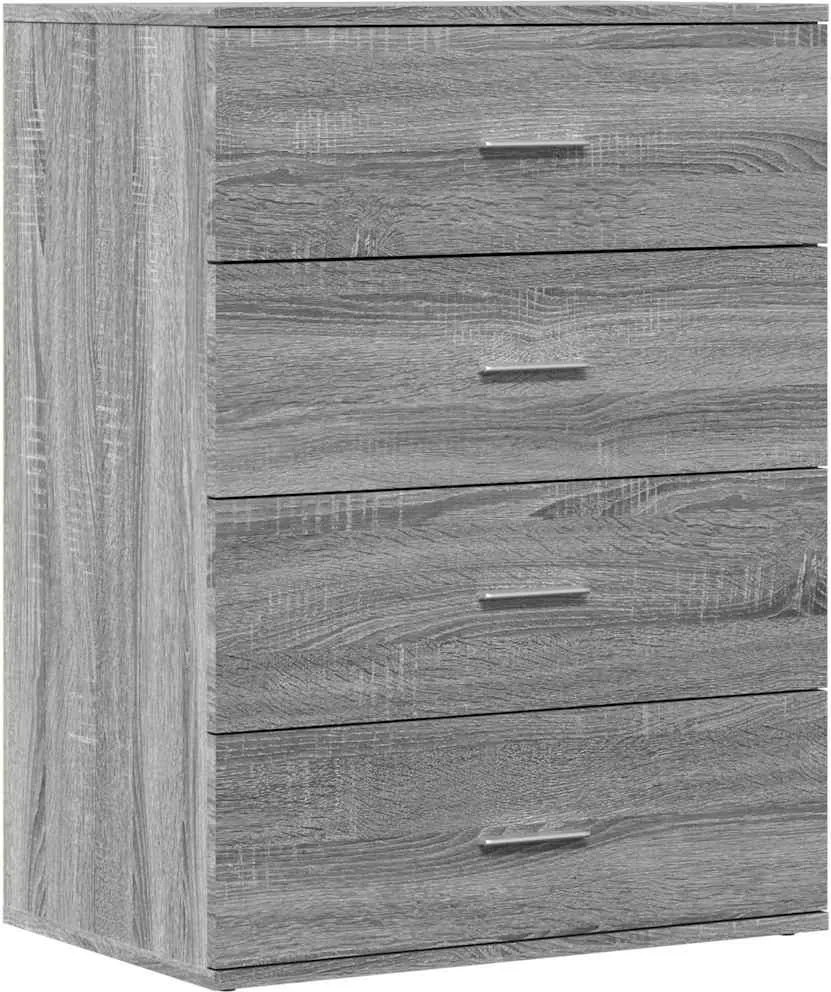 vidaXL szürke sonoma színű szerelt fa tálalószekrény 60 x 39 x 80 cm