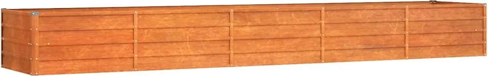 vidaXL rozsda színű corten acél kerti magaságyás 400 x 80 x 45 cm