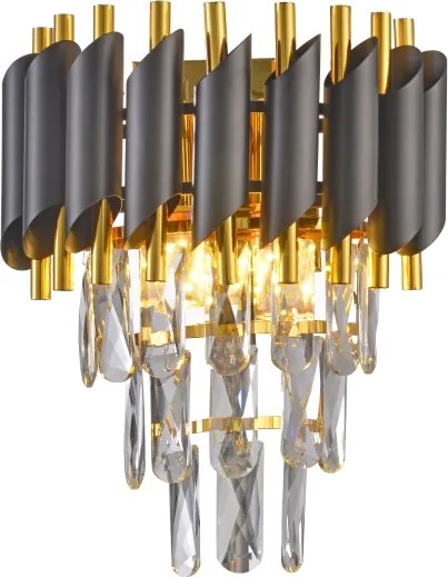 Brilagi - ECLIPSE fali lámpa 2xE14/10W/230V fekete/arany