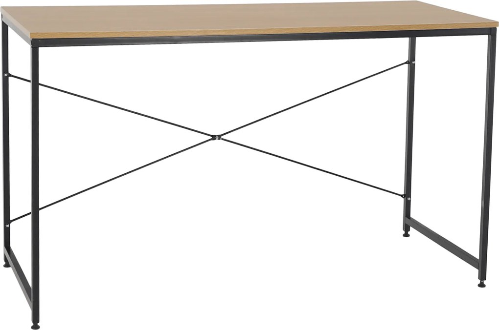 Íróasztal tölgy/fekete, 120x60 cm, MELLORA
