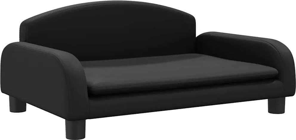 vidaXL fekete gyerek műbőrkanapé 70 x 45 x 30 cm
