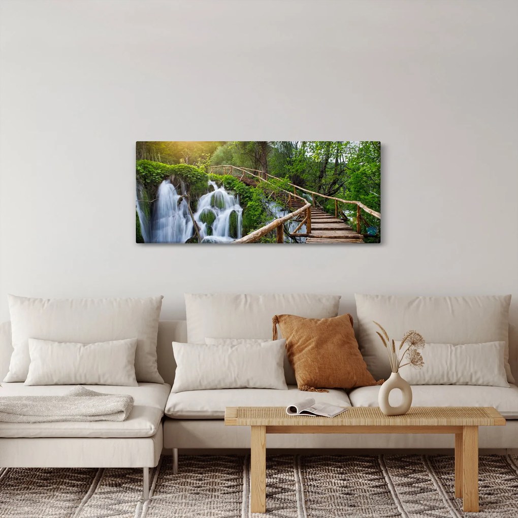 Kép - Plitvicei-tavak (120x50 cm)