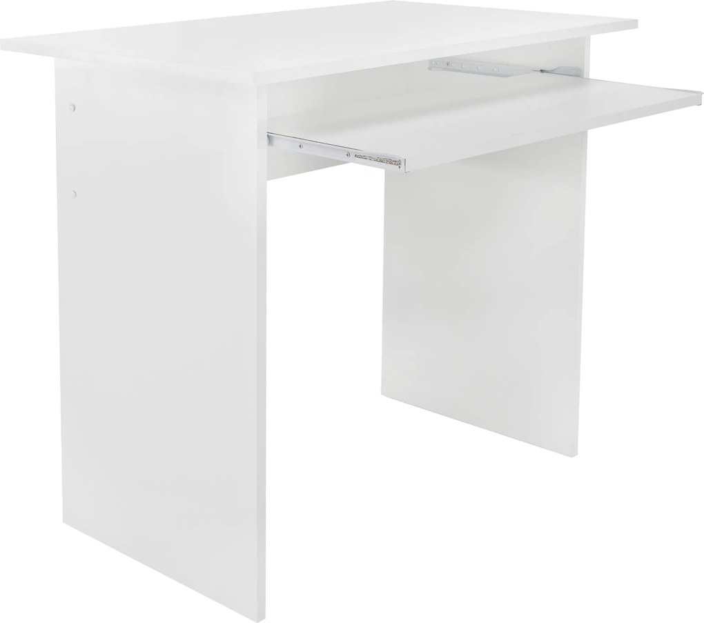 PC asztal, fehér, VERNER NEW