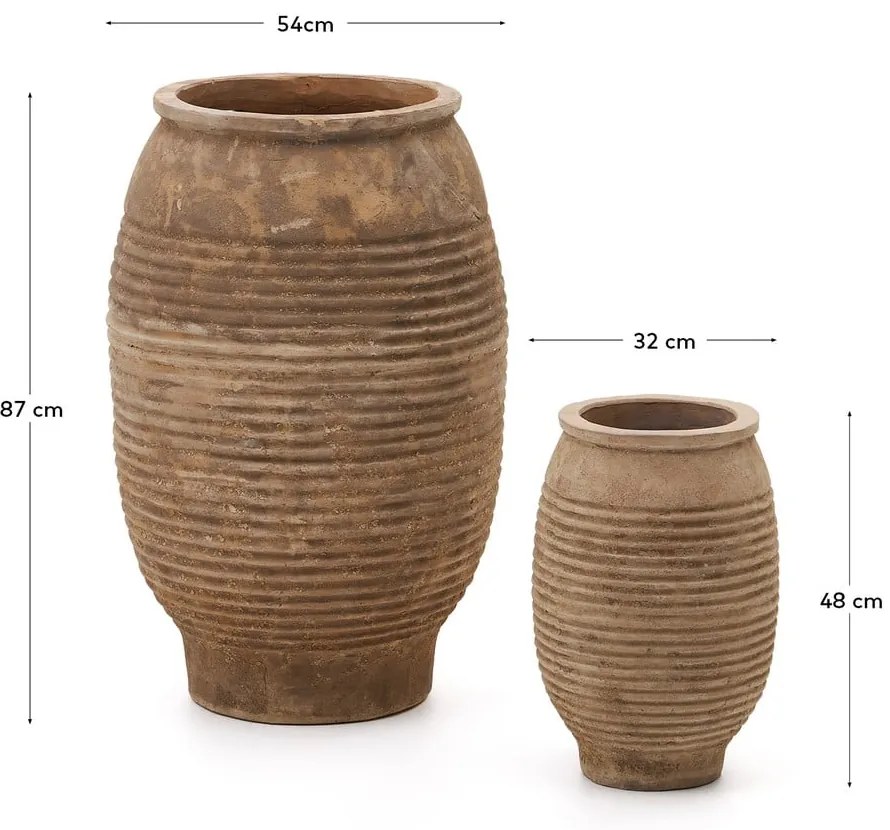 Terrakotta virágcserép készlet 2 db-os ø 54 cm Llonga – Kave Home