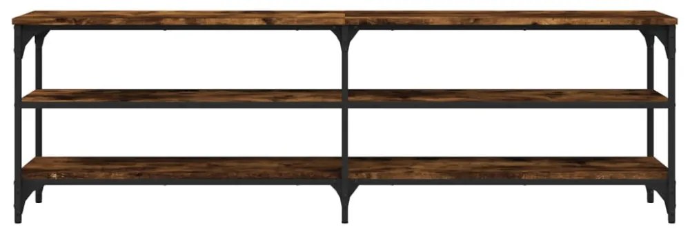 füstös tölgy színű szerelt fa TV-szekrény 160x30x50 cm