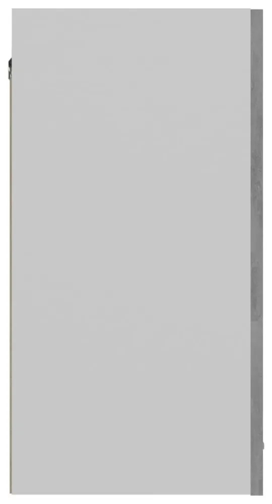 betonszürke szerelt fa függő szekrény 60 x 31 x 60 cm