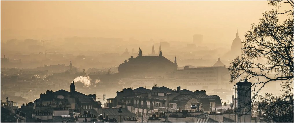 Kép - Város köd alatt (120x50 cm)
