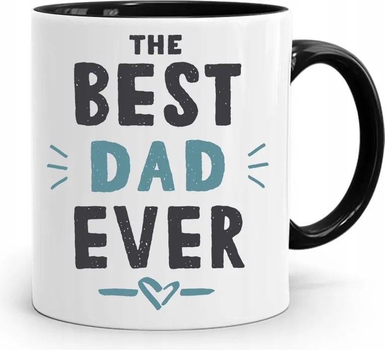 Fekete Bögre Apák Napi Ajándék Best Dad Ever fényképes nyomtatással