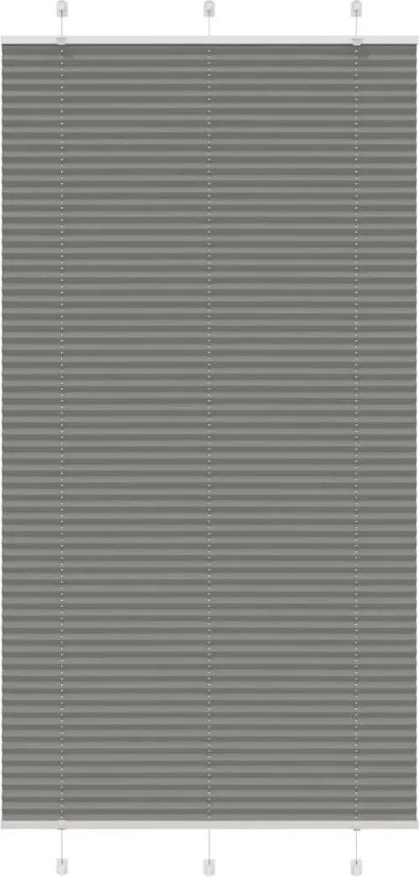 vidaXL pliszírozott redőny antracit 110x200 cm szövetszélesség 109,4cm