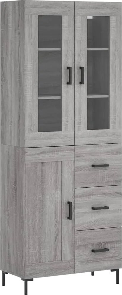 vidaXL szürke sonoma szerelt fa magasszekrény 69,5 x 34 x 180 cm