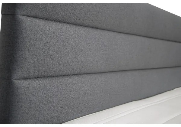 NEW BOLERO kárpitozott ágy 160x200 cm, tárolóhellyel, matracokkal és fedőmatracokkal, szürke