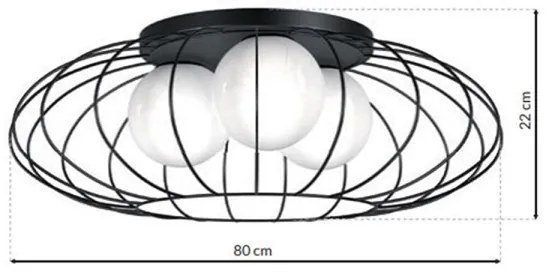 Mennyezeti lámpa KRONOS 3xE14/40W/230V