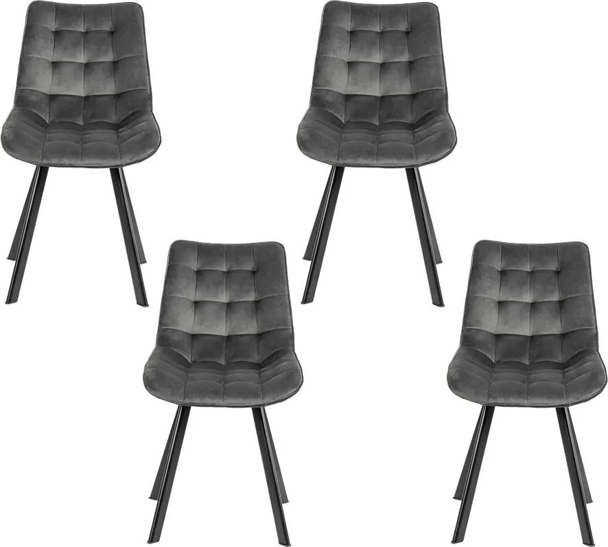 AVENBERG NOLA Étkezőszék szett - 4db, szürke