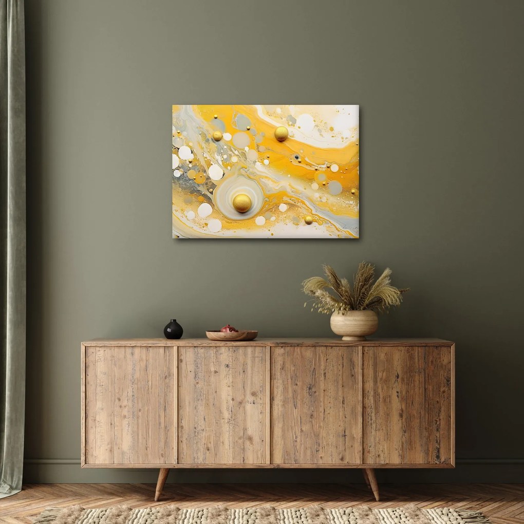 Kép - Absztrakt háttér arany díszítéssel (70x50 cm)
