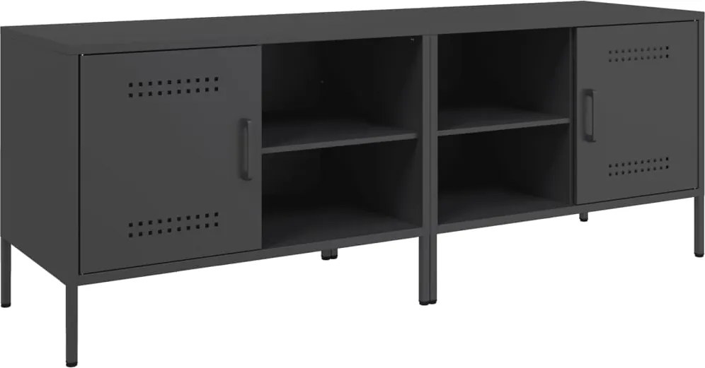 vidaXL 2 db fekete acél TV-szekrény 68 x 39 x 50,5 cm