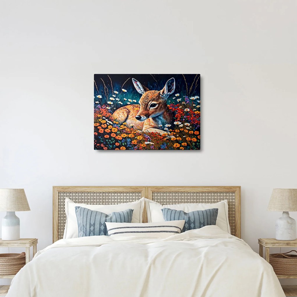 Kép - Festett szarvas (70x50 cm)