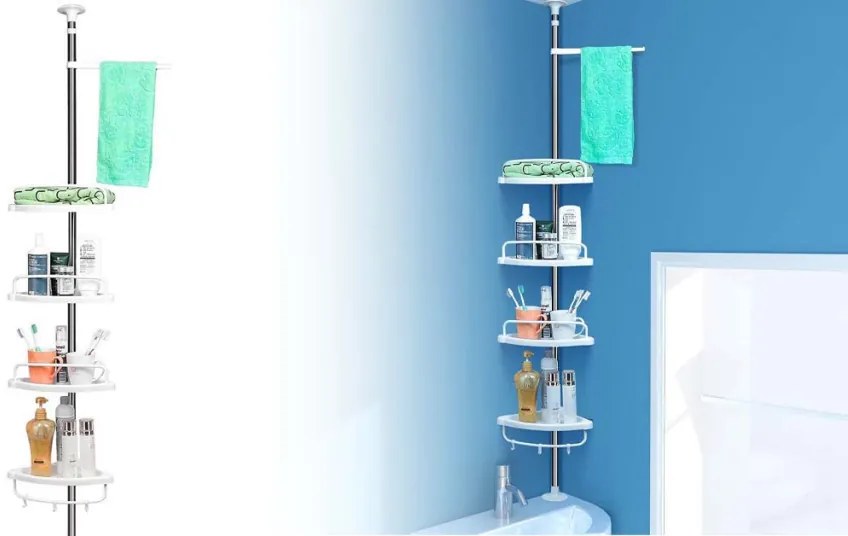 Teleszkópos fürdőszobapolc