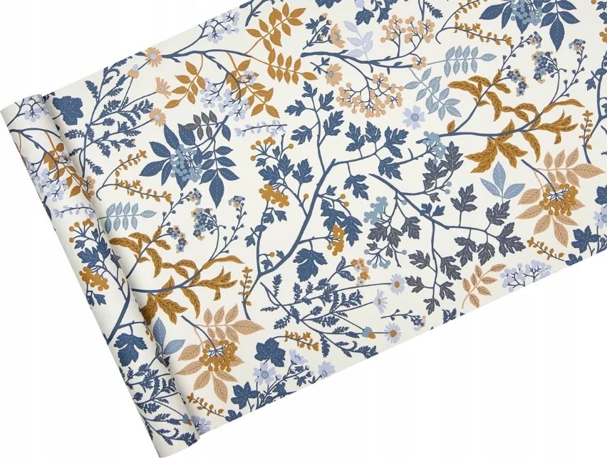 Skandináv tapéta apró levelekkel és gallyakkal