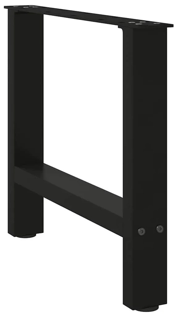 2 db fekete acél dohányzóasztal láb 50 x (42-43) cm