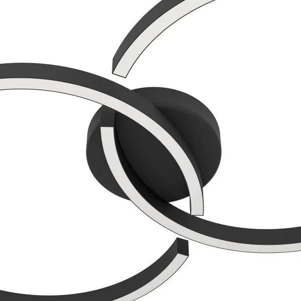 Eglo 900955-LED RGBW Dimmelhető mennyezeti lámpa AMANDOLO 19,5W/230V fekete + távirányító