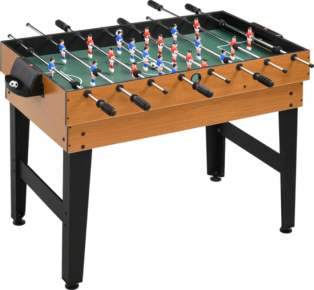 HOMCOM 4-in-1 Többjátékos Asztal: Ping-pong, Biliárd, Foci és Tartozékok, Multifunkcionális Asztal Gyerekeknek és Felnőtteknek 107 x 61 x 84.5cm Termé
