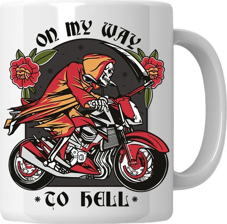 Bögre On My Way To Hell Ajándék Autó-rajongóknak 18-99