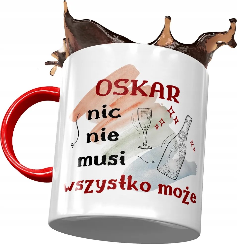 Piros Bögre Oscar Férj Fia Ajándék Nyomtatott Fotóval