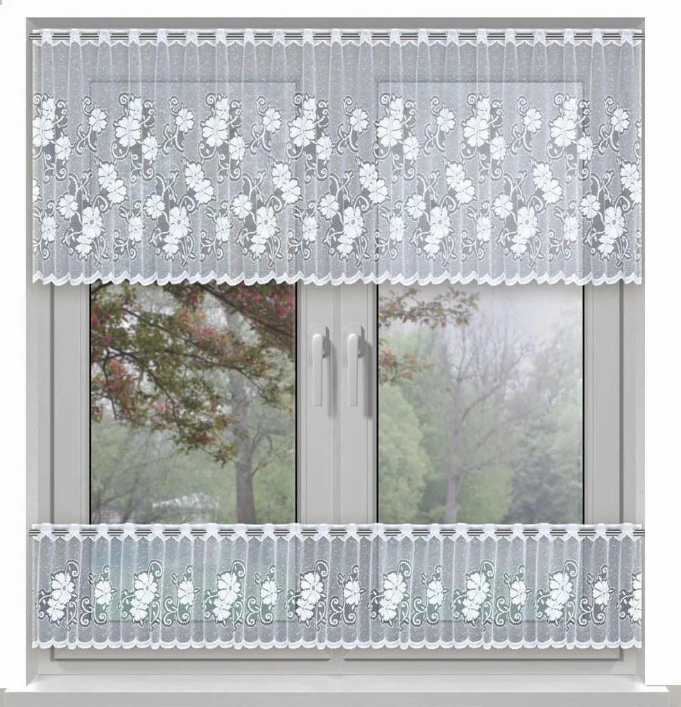 Mg Irigység karnis fehér 25474 300x60cm+300x30cm Szett