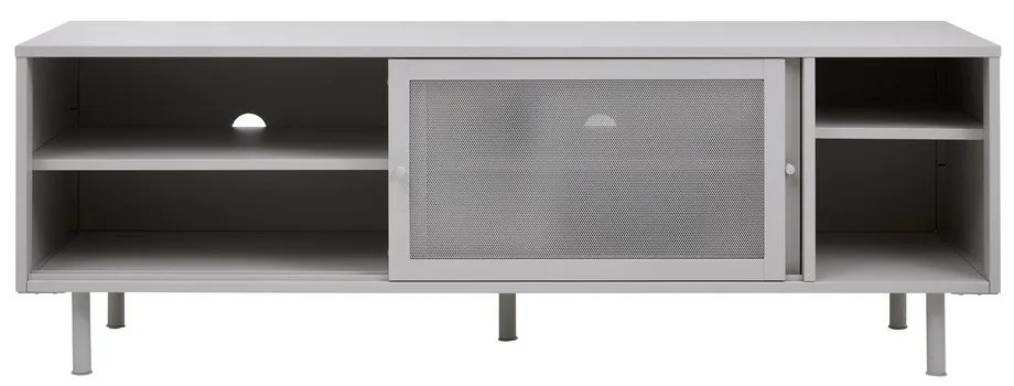 Szürke fém TV-állvány 160x55x45 cm Veep – Unique Furniture