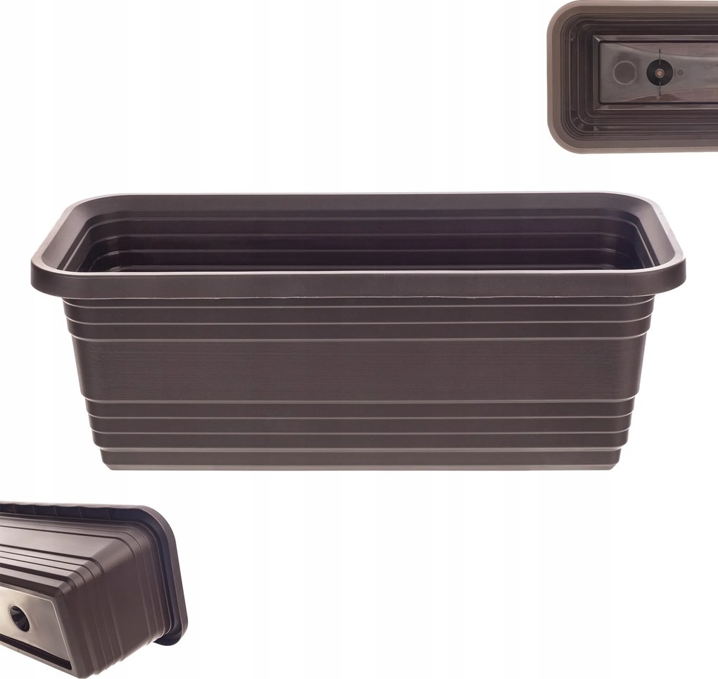 Erkélyláda Virágtartó 40cm Mokka Virágtartó Láda Kadax