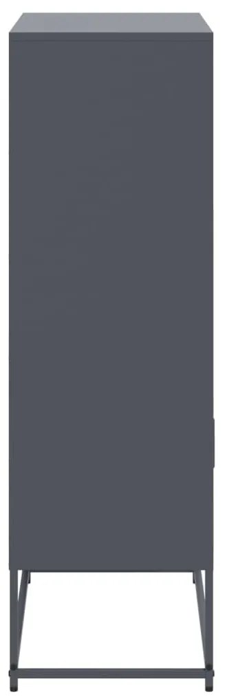 vidaXL antracitszürke acél magasszekrény 68,5 x 38,5 x 123,5 cm