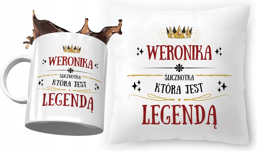 Veronika párna ajándék bögre szett fényképes nyomtatással